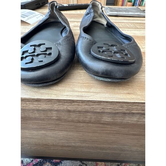 Tory Burch Minnie Ballet Flats Travel Leather in Black size 6 - Picture 3 of 5